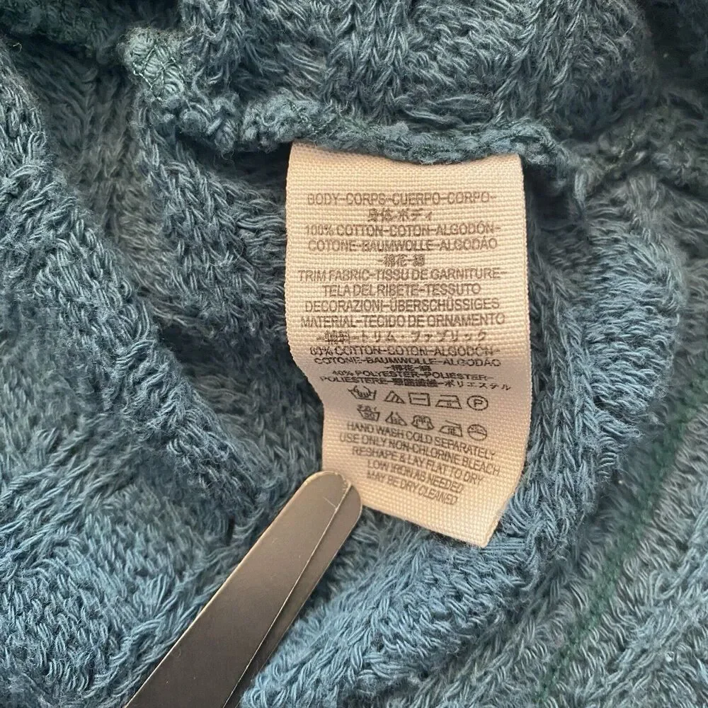 Free People We The Free Teal‎ Thien's Hacci Sweater Top Size Small